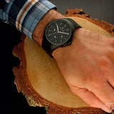 Buy Shop Tommy Hilfiger Justin Chronograph Black Dial Black Steel Strap Watch For Men - 1792055 USA Online