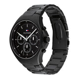 Buy Shop Tommy Hilfiger Justin Chronograph Black Dial Black Steel Strap Watch For Men - 1792055 USA Online