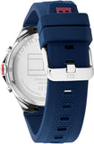 Buy Shop Tommy Hilfiger Justin Chronograph Blue Dial Blue Rubber Strap Watch for Men - 1792057 USA Online