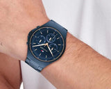 Buy Shop Tommy Hilfiger Justin Chronograph Blue Dial Blue Steel Strap Watch For Men - 1792058 USA Online