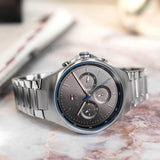 Buy Shop Tommy Hilfiger Justin Chronograph Gray Dial Silver Steel Strap Watch For Men - 1792054 USA Online