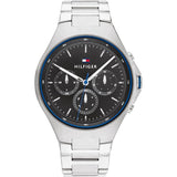 Buy Shop Tommy Hilfiger Justin Chronograph Gray Dial Silver Steel Strap Watch For Men - 1792054 USA Online