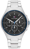 Buy Shop Tommy Hilfiger Justin Chronograph Gray Dial Silver Steel Strap Watch For Men - 1792054 USA Online