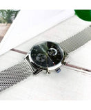 Buy Shop Tommy Hilfiger Kane Black Dial Silver Mesh Bracelet Watch for Men - 1710402 USA Online