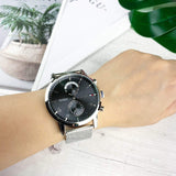 Buy Shop Tommy Hilfiger Kane Black Dial Silver Mesh Bracelet Watch for Men - 1710402 USA Online