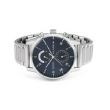 Buy Shop Tommy Hilfiger Kane Blue Dial Silver Steel Strap Watch for Men - 1710401 USA Online