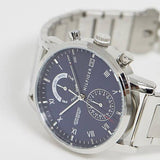 Buy Shop Tommy Hilfiger Kane Blue Dial Silver Steel Strap Watch for Men - 1710401 USA Online