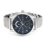 Buy Shop Tommy Hilfiger Kane Blue Dial Silver Steel Strap Watch for Men - 1710401 USA Online