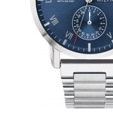 Buy Shop Tommy Hilfiger Kane Blue Dial Silver Steel Strap Watch for Men - 1710401 USA Online