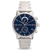 Buy Shop Tommy Hilfiger Kane Blue Dial Silver Steel Strap Watch for Men - 1710401 USA Online