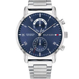 Buy Shop Tommy Hilfiger Kane Blue Dial Silver Steel Strap Watch for Men - 1710401 USA Online