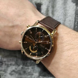 Buy Shop Tommy Hilfiger Kane Brown Dial Brown Leather Strap Watch for Men - 1710400 USA Online