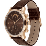 Buy Shop Tommy Hilfiger Kane Brown Dial Brown Leather Strap Watch for Men - 1710400 USA Online