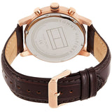 Buy Shop Tommy Hilfiger Kane Chronograph Blue Dial Brown Leather Strap Watch for Men - 1791399 USA Online