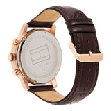Buy Shop Tommy Hilfiger Kane Chronograph Blue Dial Brown Leather Strap Watch for Men - 1791399 USA Online