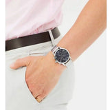Buy Shop Tommy Hilfiger Kane Chronograph Grey Dial Silver Steel Strap Watch for Men - 1791397 USA Online