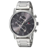 Buy Shop Tommy Hilfiger Kane Chronograph Grey Dial Silver Steel Strap Watch for Men - 1791397 USA Online