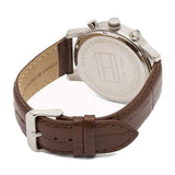 Buy Shop Tommy Hilfiger Kane Chronograph White Dial Brown Leather Strap Watch for Men - 1791400 USA Online