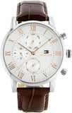Buy Shop Tommy Hilfiger Kane Chronograph White Dial Brown Leather Strap Watch for Men - 1791400 USA Online