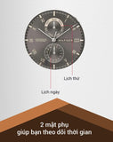 Buy Shop Tommy Hilfiger Kane Grey Dial Brown Leather Strap Watch for Men - 1710398 USA Online