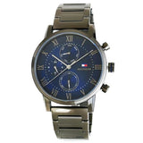 Buy Shop Tommy Hilfiger Kane Quartz Blue Dial Black Steel Strap Watch for Men - 1791456 USA Online