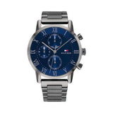Buy Shop Tommy Hilfiger Kane Quartz Blue Dial Black Steel Strap Watch for Men - 1791456 USA Online