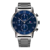 Buy Shop Tommy Hilfiger Kane Quartz Blue Dial Black Steel Strap Watch for Men - 1791456 USA Online