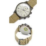 Buy Shop Tommy Hilfiger Kane White Dial Beige Leather Strap Watch for Men - 1710399 USA Online