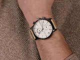 Buy Shop Tommy Hilfiger Kane White Dial Beige Leather Strap Watch for Men - 1710399 USA Online