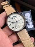 Buy Shop Tommy Hilfiger Kane White Dial Beige Leather Strap Watch for Men - 1710399 USA Online