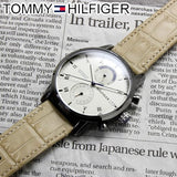 Buy Shop Tommy Hilfiger Kane White Dial Beige Leather Strap Watch for Men - 1710399 USA Online