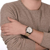 Buy Shop Tommy Hilfiger Kane White Dial Beige Leather Strap Watch for Men - 1710399 USA Online