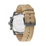 Buy Shop Tommy Hilfiger Kane White Dial Beige Leather Strap Watch for Men - 1710399 USA Online