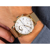 Buy Shop Tommy Hilfiger Kane White Dial Gold Mesh Bracelet Watch for Men - 1710403 USA Online