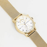 Buy Shop Tommy Hilfiger Kane White Dial Gold Mesh Bracelet Watch for Men - 1710403 USA Online