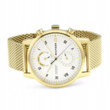 Buy Shop Tommy Hilfiger Kane White Dial Gold Mesh Bracelet Watch for Men - 1710403 USA Online