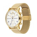 Buy Shop Tommy Hilfiger Kane White Dial Gold Mesh Bracelet Watch for Men - 1710403 USA Online