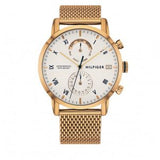 Buy Shop Tommy Hilfiger Kane White Dial Gold Mesh Bracelet Watch for Men - 1710403 USA Online