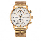 Buy Shop Tommy Hilfiger Kane White Dial Gold Mesh Bracelet Watch for Men - 1710403 USA Online