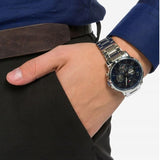 Buy Shop Tommy Hilfiger Keagan Blue Dial Silver Steel Strap Watch for Men - 1791293 USA Online