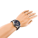 Buy Shop Tommy Hilfiger Keagan Chronograph Blue Dial Brown Leather Strap Watch for Men - 1791290 USA Online