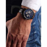 Buy Shop Tommy Hilfiger Keagan Chronograph Blue Dial Brown Leather Strap Watch for Men - 1791290 USA Online