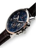 Buy Shop Tommy Hilfiger Keagan Chronograph Blue Dial Brown Leather Strap Watch for Men - 1791290 USA Online