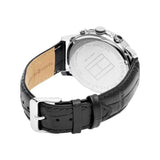 Buy Shop Tommy Hilfiger Keagan Quartz Grey Dial Black Leather Strap Watch for Men - 1791289 USA Online