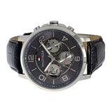 Buy Shop Tommy Hilfiger Keagan Quartz Grey Dial Black Leather Strap Watch for Men - 1791289 USA Online