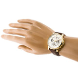 Buy Shop Tommy Hilfiger Keagan Quartz Silver Dial Brown Leather Strap Watch for Men - 1791291 USA Online