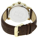 Buy Shop Tommy Hilfiger Keagan Quartz Silver Dial Brown Leather Strap Watch for Men - 1791291 USA Online
