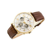 Buy Shop Tommy Hilfiger Keagan Quartz Silver Dial Brown Leather Strap Watch for Men - 1791291 USA Online