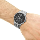 Buy Shop Tommy Hilfiger Kyle Chronograph Grey Dial Silver Steel Strap Watch for Men - 1791632 USA Online