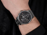 Buy Shop Tommy Hilfiger Kyle Chronograph Grey Dial Silver Steel Strap Watch for Men - 1791632 USA Online